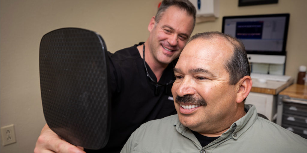 dental patient smiling